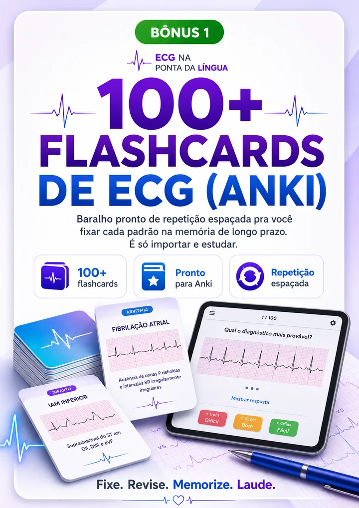 Bônus 1 — 100+ Flashcards de ECG (Anki)
